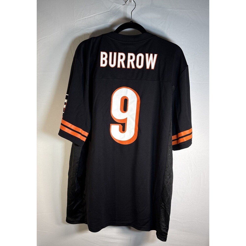 NFL Team Apparel Joe Burrow #9 Cincinnati Bengals Black Jersey Men’s XL